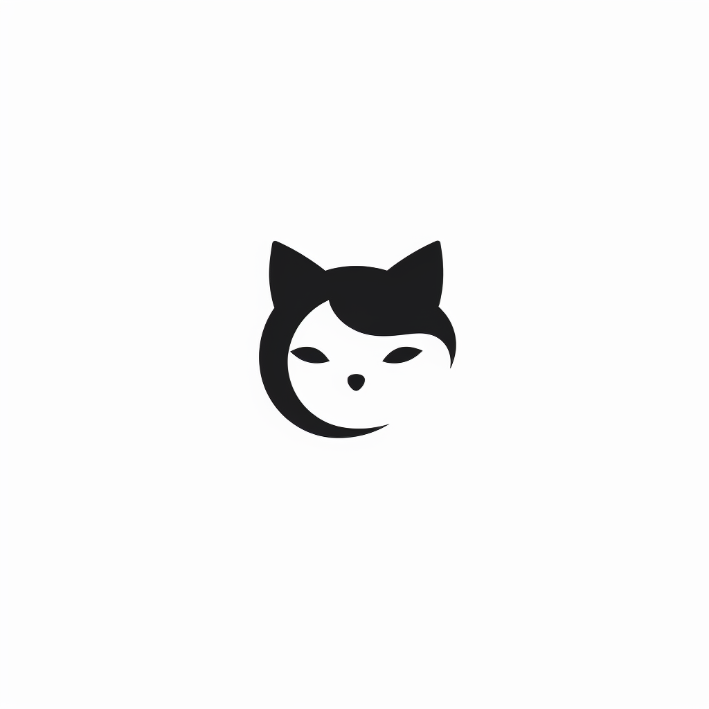 Cute minimalist cat logo