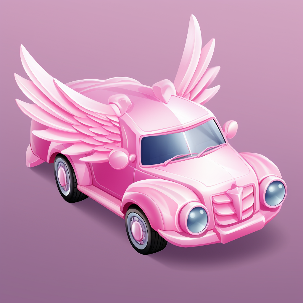 Adorable Pig Car with Wings