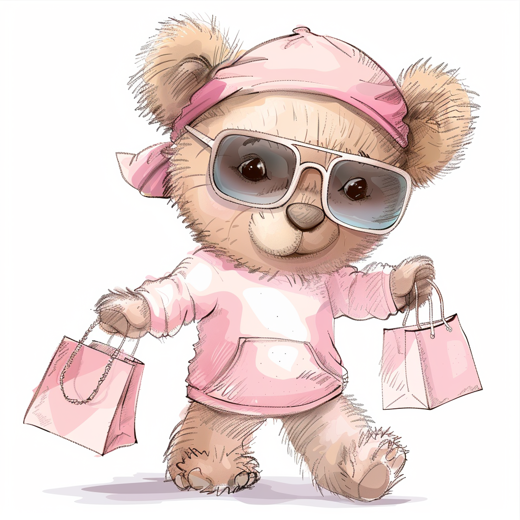 Teddy Bear with Shopping Bags