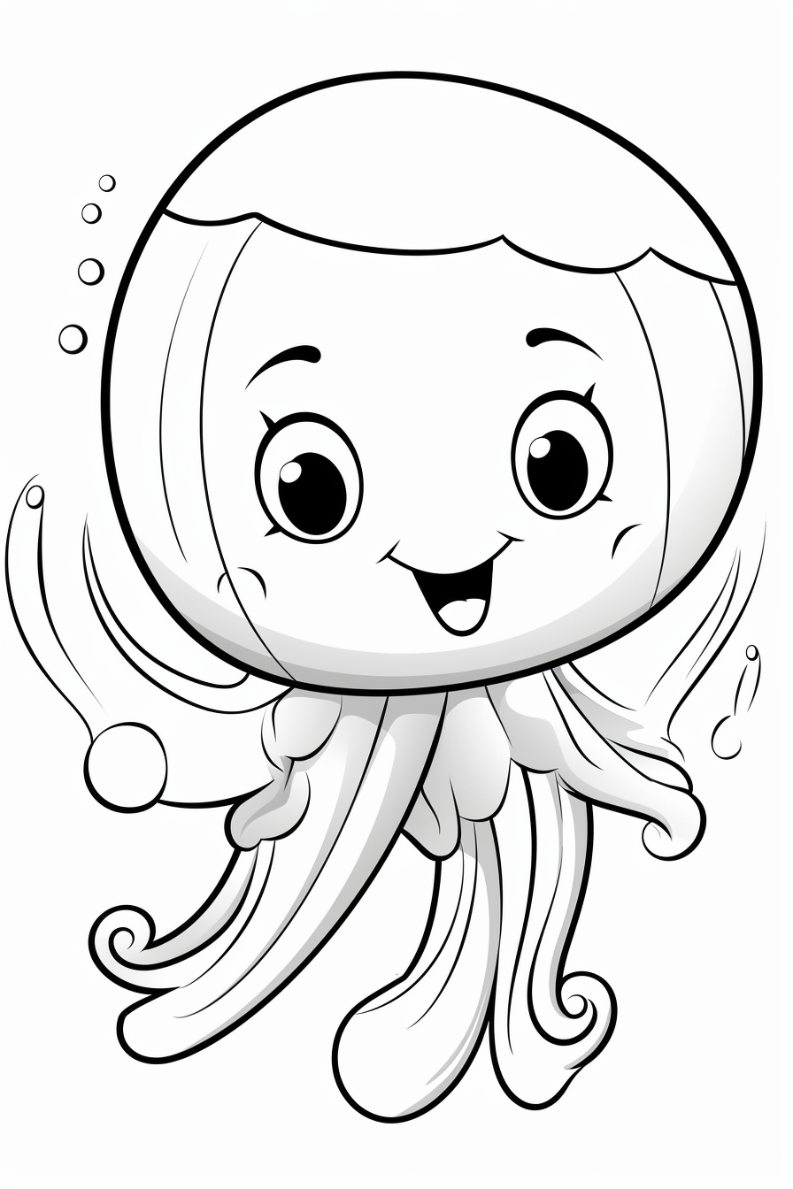 Adorable Jellyfish with a Friendly Expression