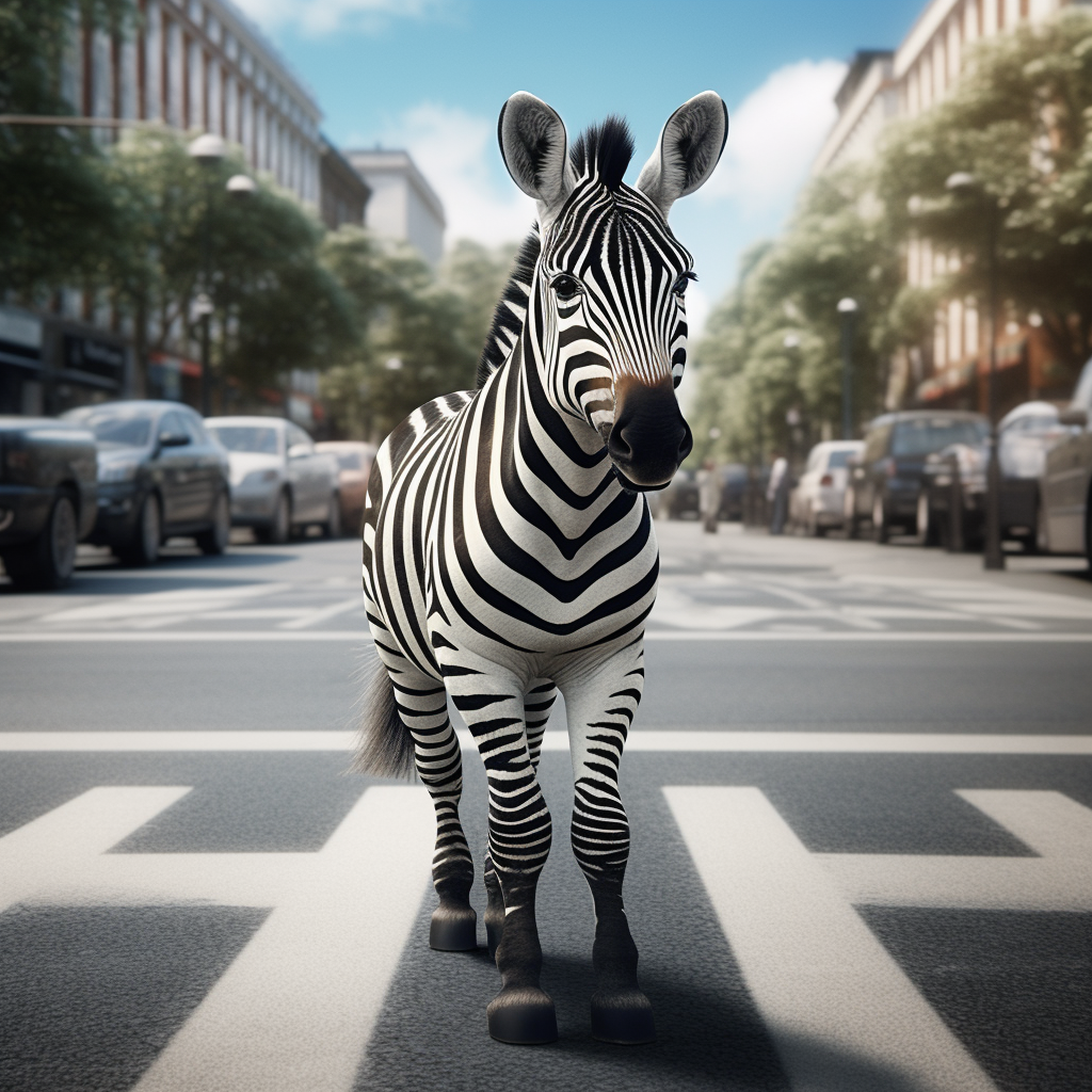 Adorable zebra crossing in a fun pattern