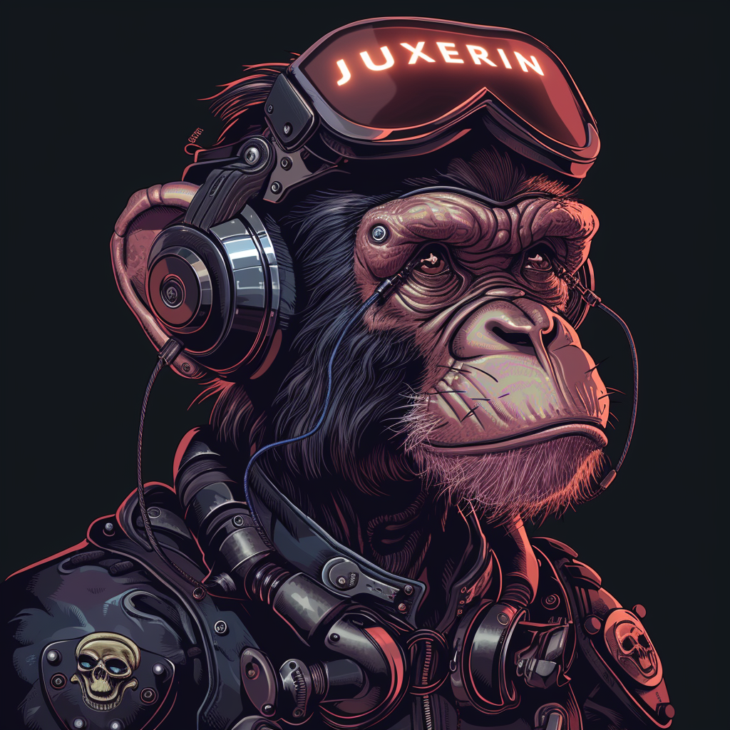 Cyborg Monkey Logo JUXERIN v6