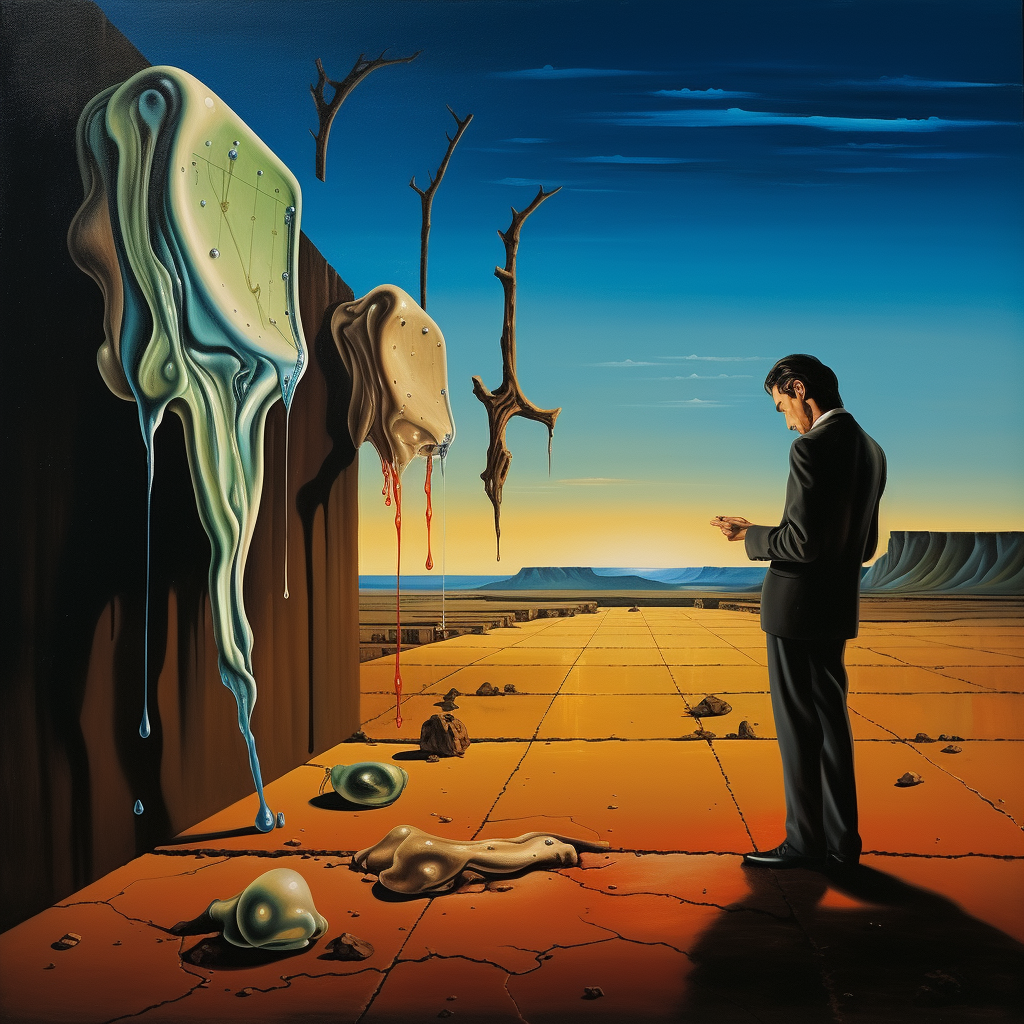 Surreal melting clocks by Salvador Dalí