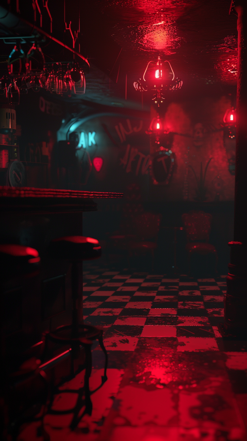 Dark Halloween Empty Club Scene