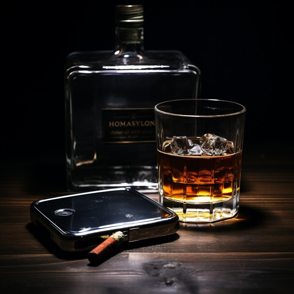 Whisky on Dark Polished Table