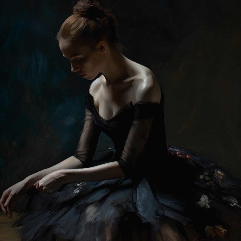 Enchanting darkness painting by Degas