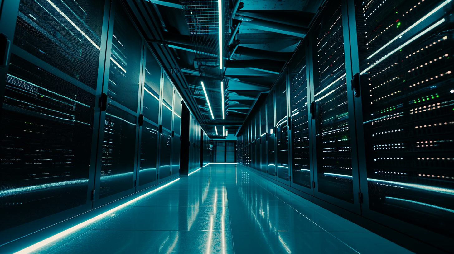 Stunning data center photo with a dramatic effect