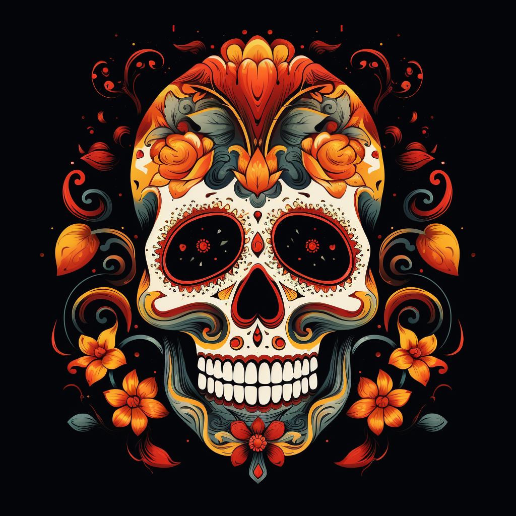 Colorful Day of the Dead Logo