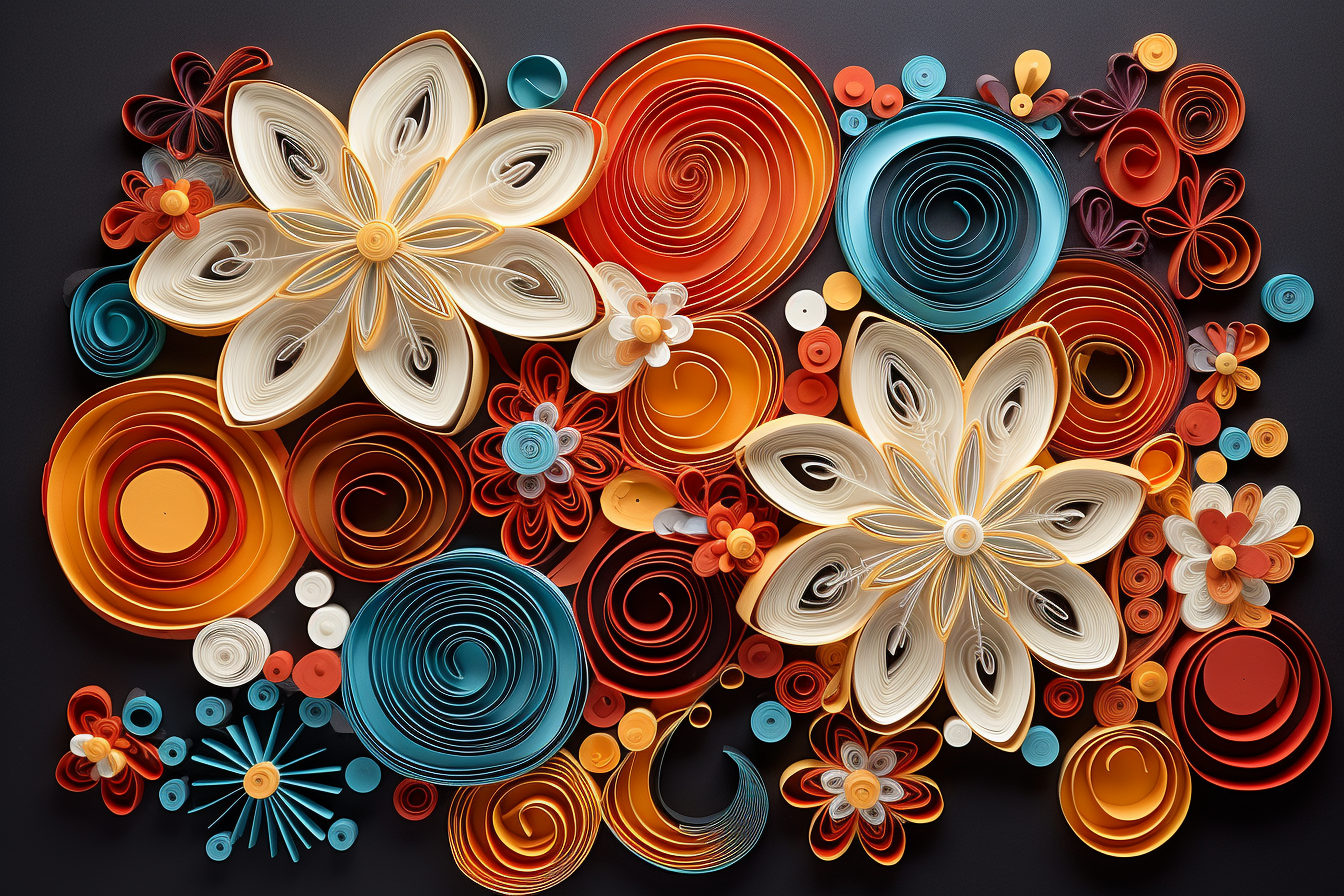 Delicate battery cells quilling art