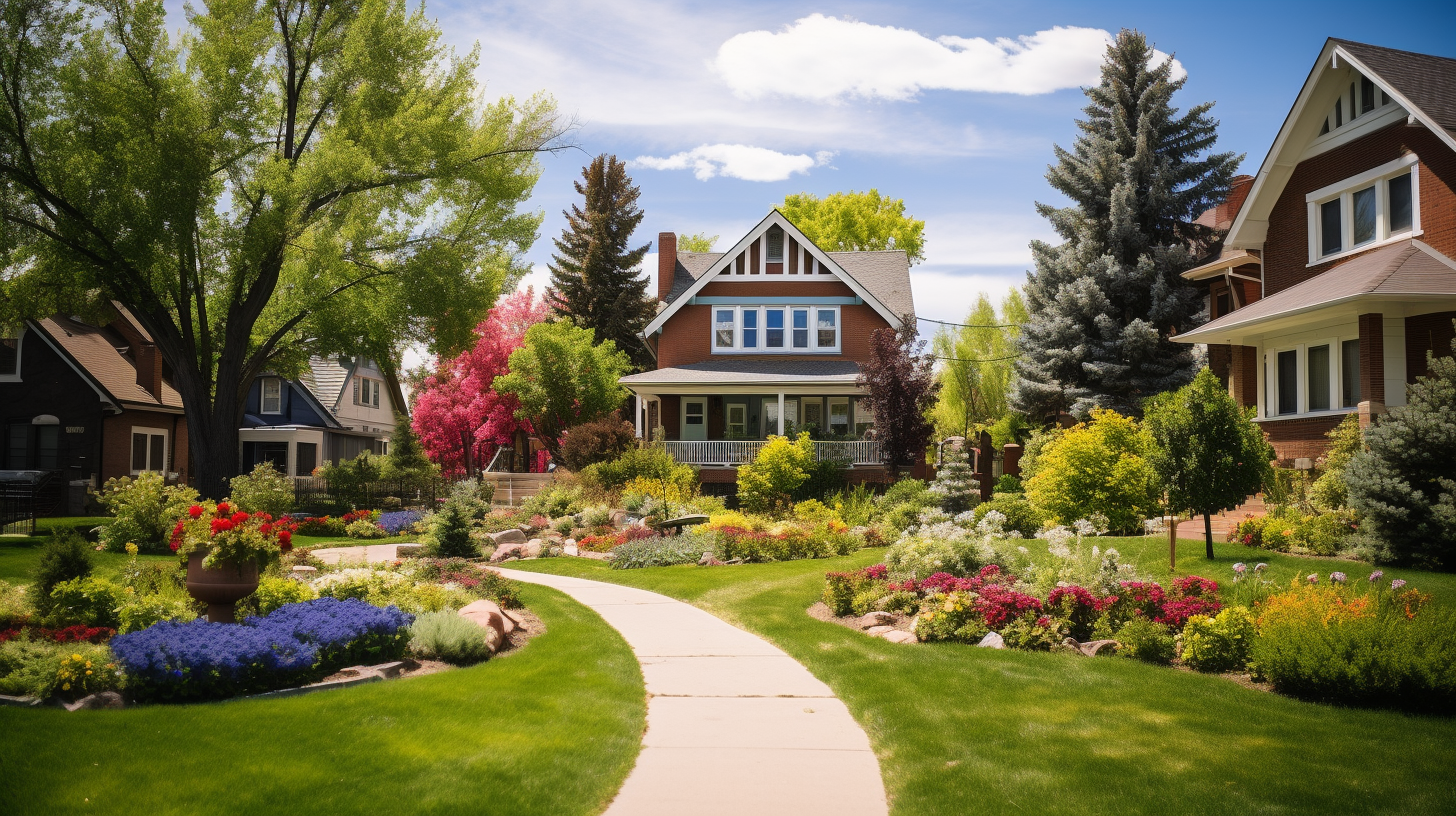 Charming Denver neighborhood with houses