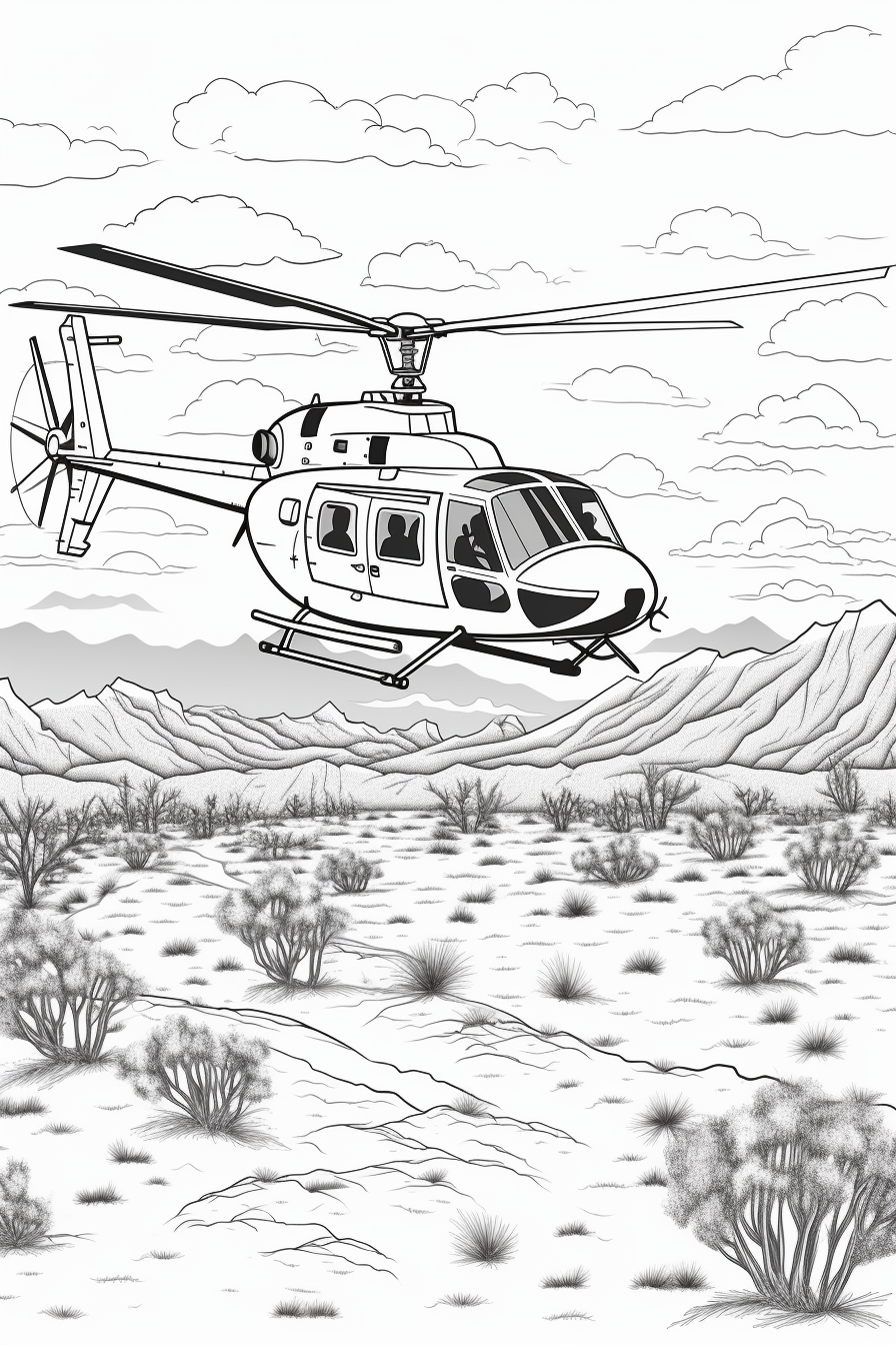 Desert Landscape Coloring Book