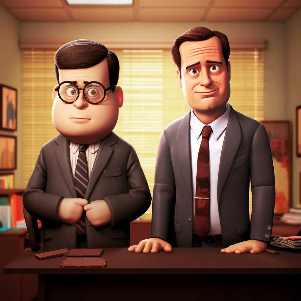 Disney Pixar Michael Scott and Dwight Schrute