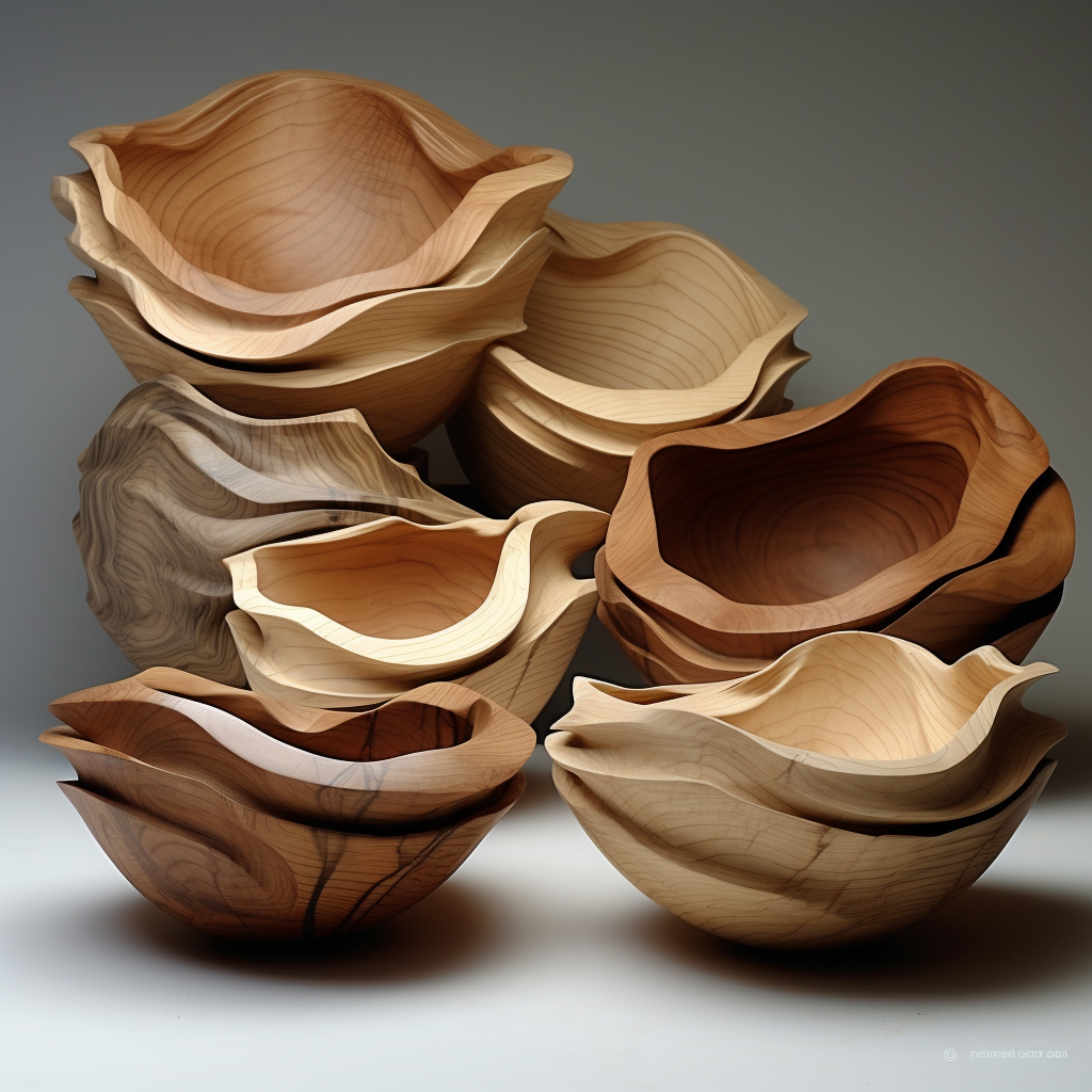 Unique Handcrafted Distorted Wooden Bowls