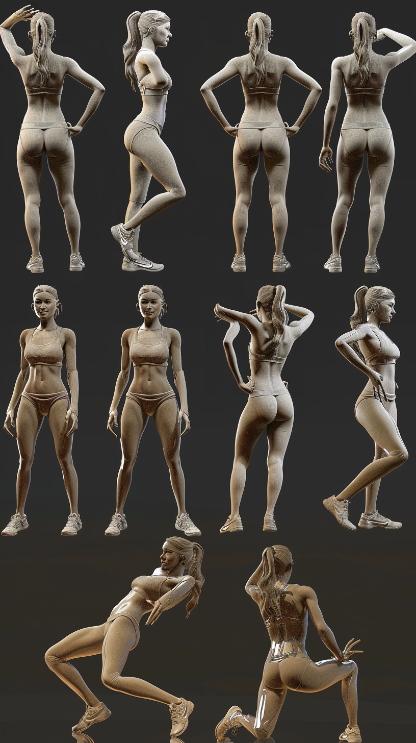 AI Generated Postures Illustration