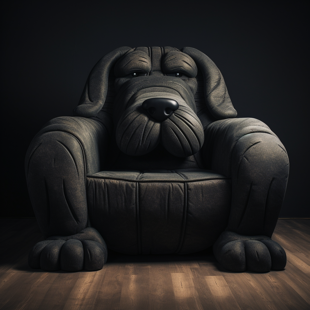 Dog Shaped Armchair in Cozy Room