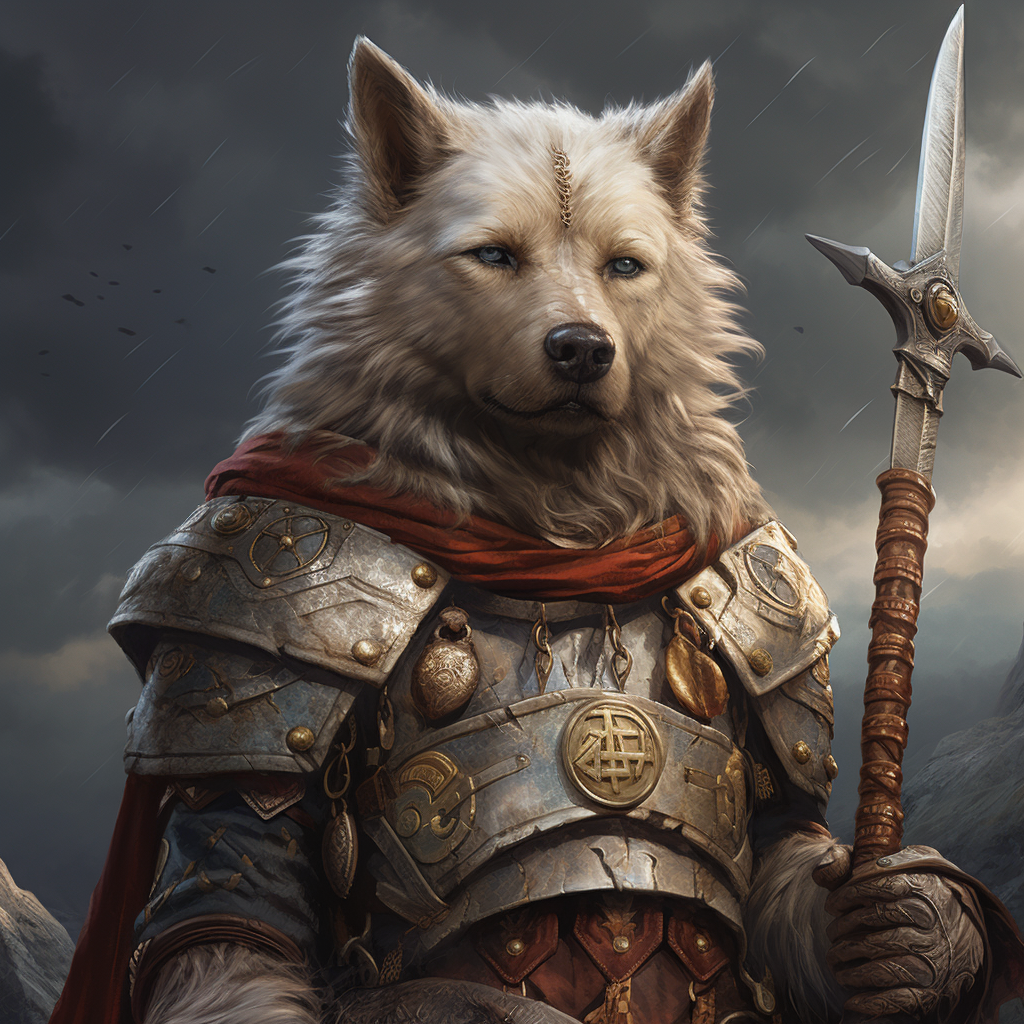 Image of a dog warrior