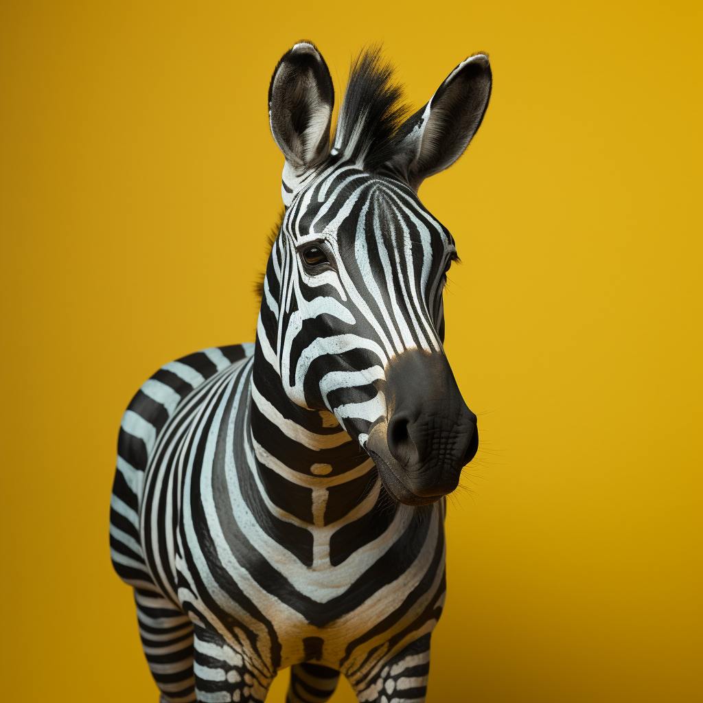 Donkey with painted zebra stripes