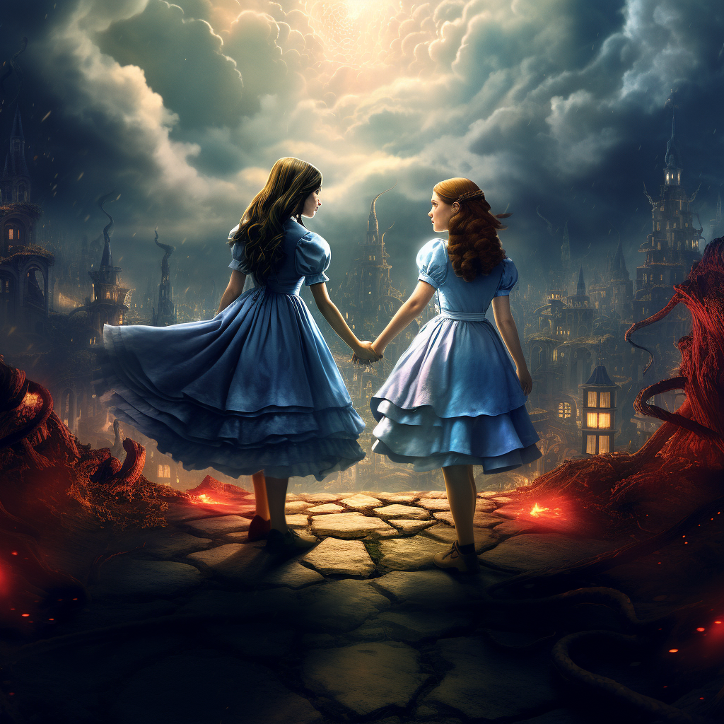 Dorothy and Alice shaking hands