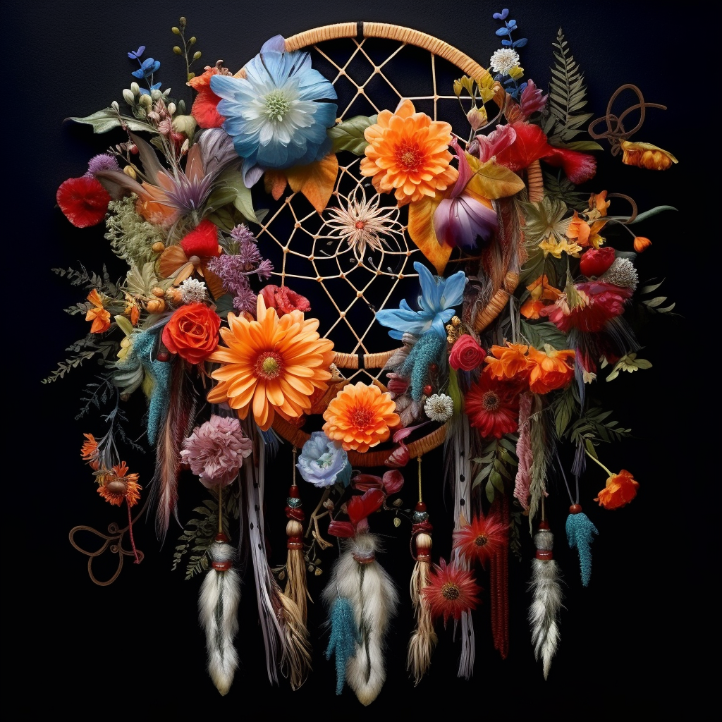 Beautiful Dream Catcher with Wildflowers