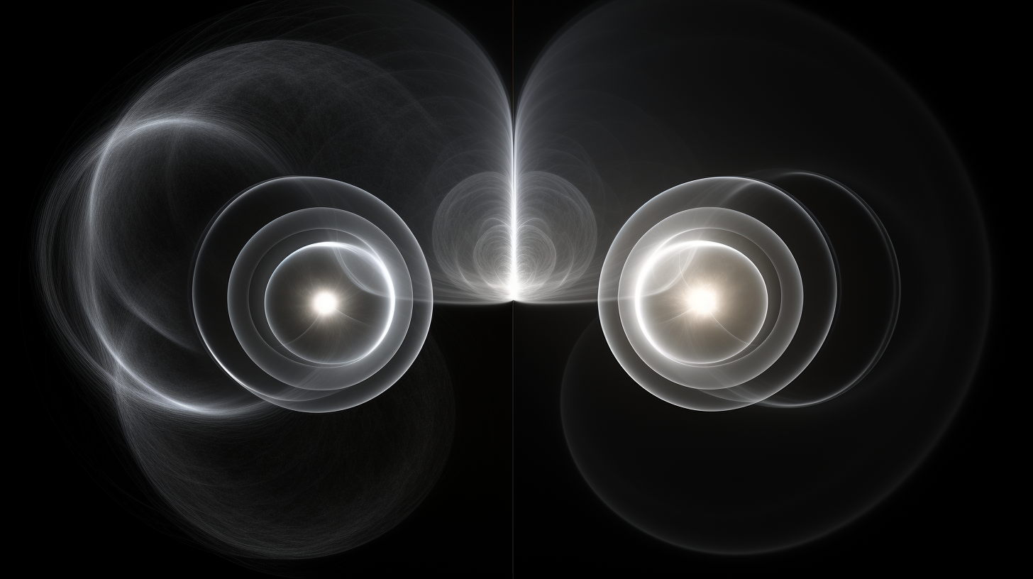 Glowing particles forming duality rotations and ring-shaped masses