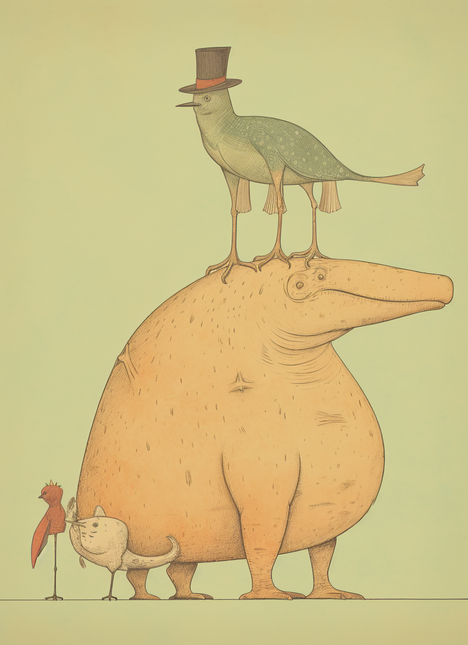 Duck Pig Walrus Whale Dinosaur Concept Art