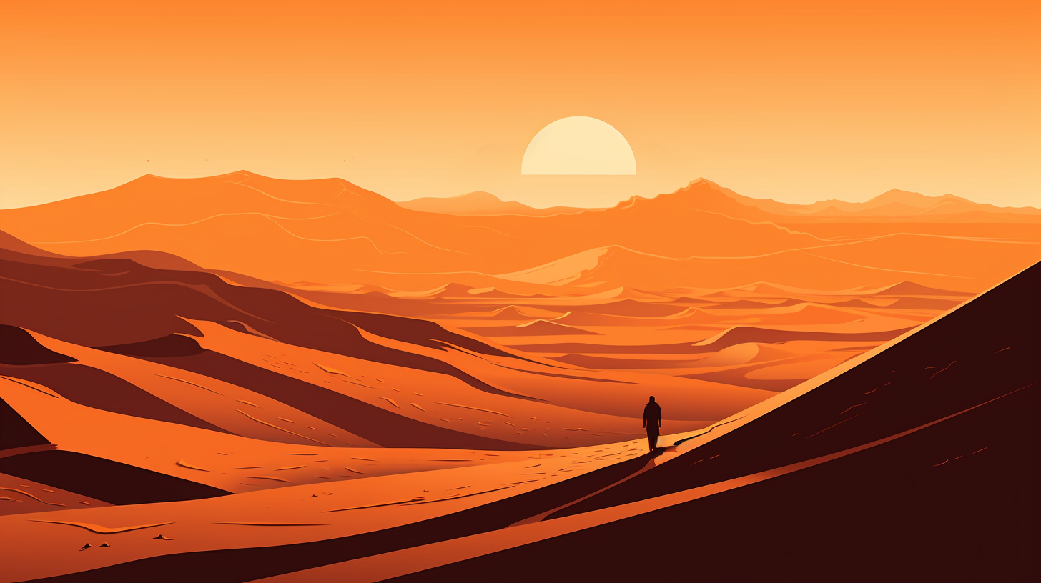 Eye-catching flat design poster for Dune