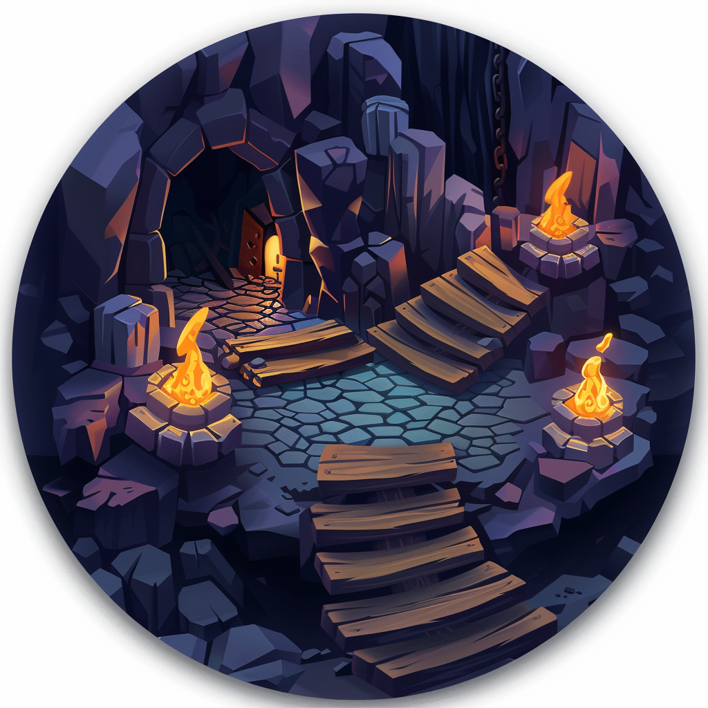 Dungeon mine icon symbol