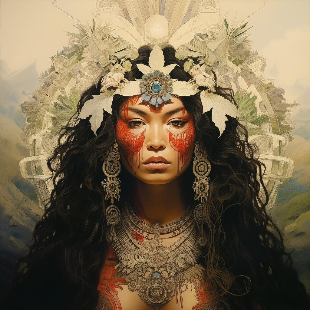 Gorgeous portrayal of Papatuanuku, the Earth Mother