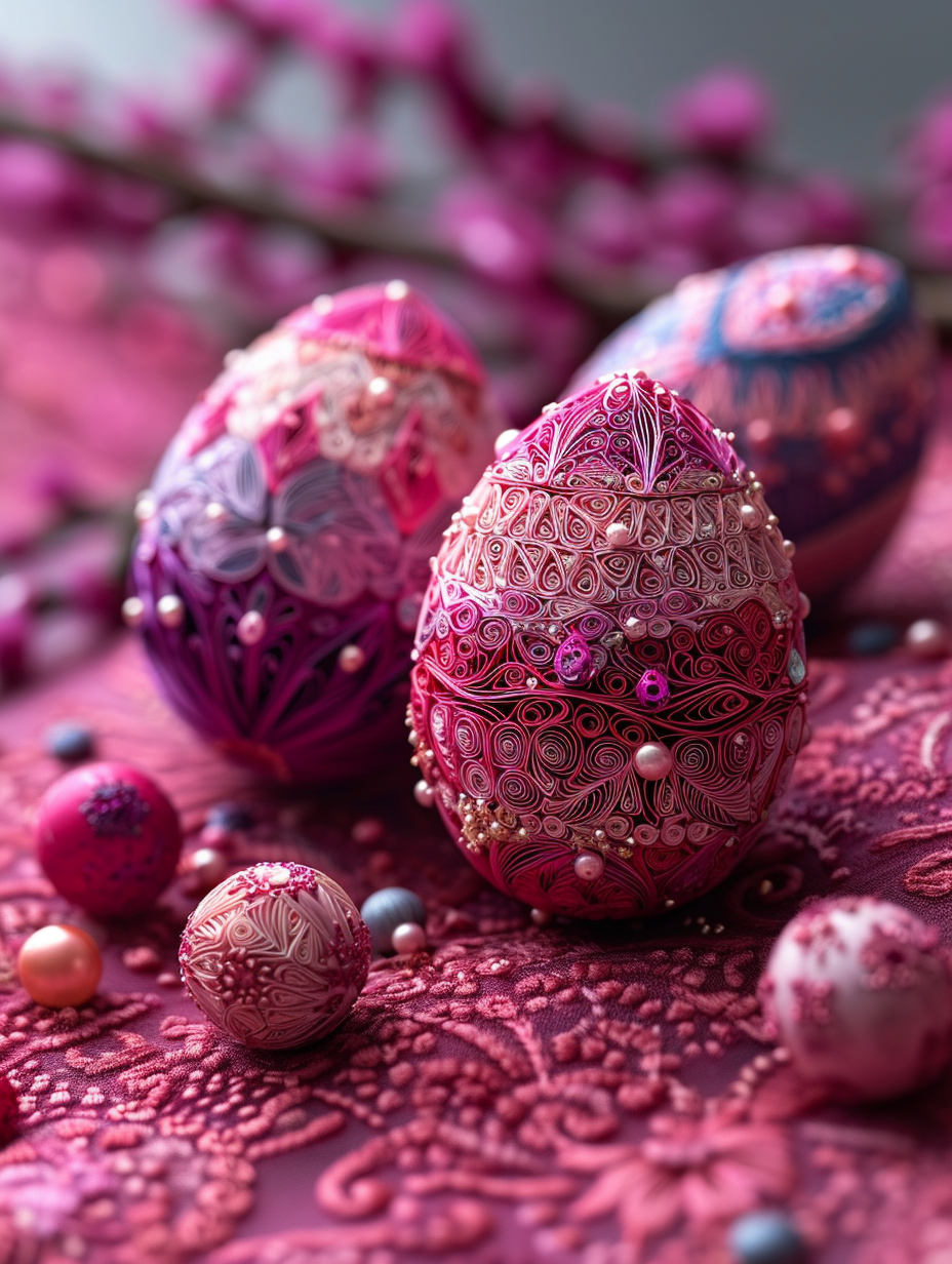 Easter eggs greeting card design