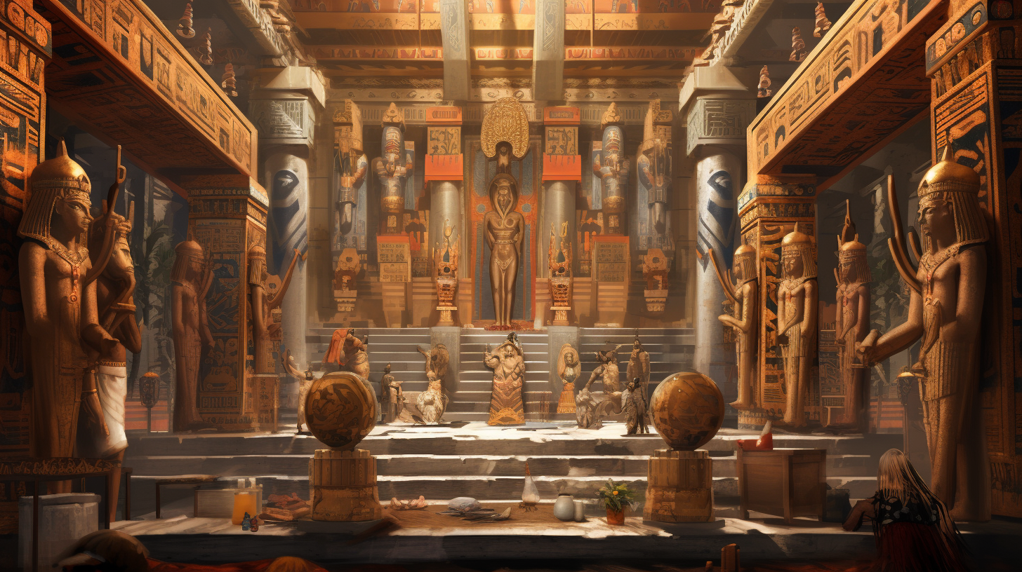 Egyptian gods fashioning human servants