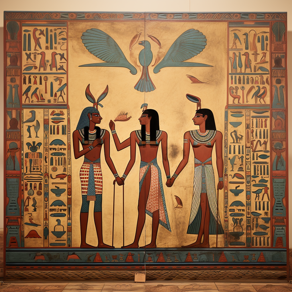 Ancient Egyptian mural painting