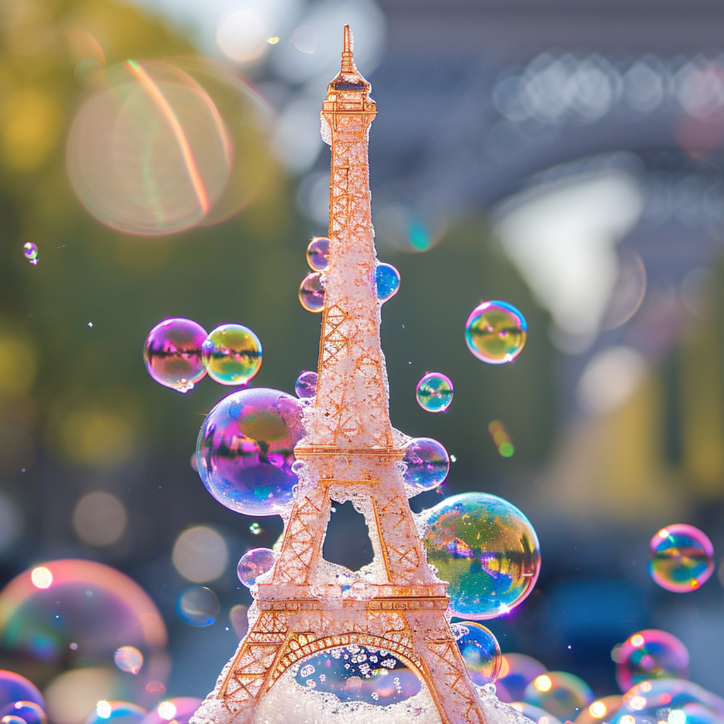 Eiffel Tower Soap Bubbles