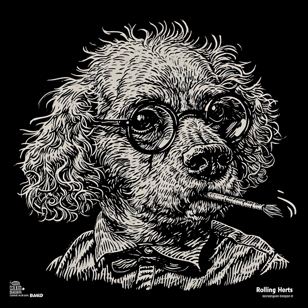 Einstein as a dog concept art logo