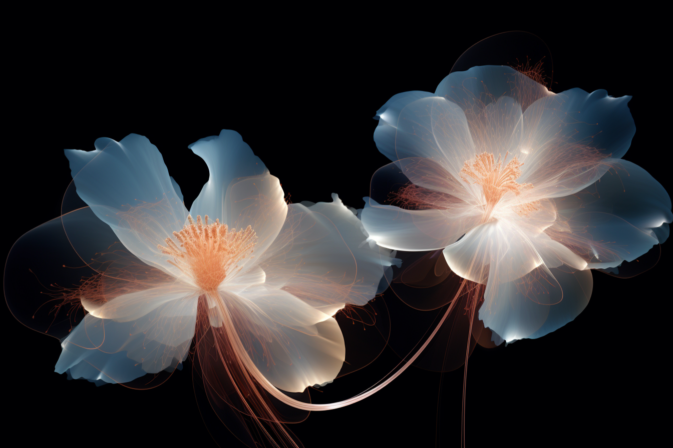 Electric Petals with Ethereal Minimalism