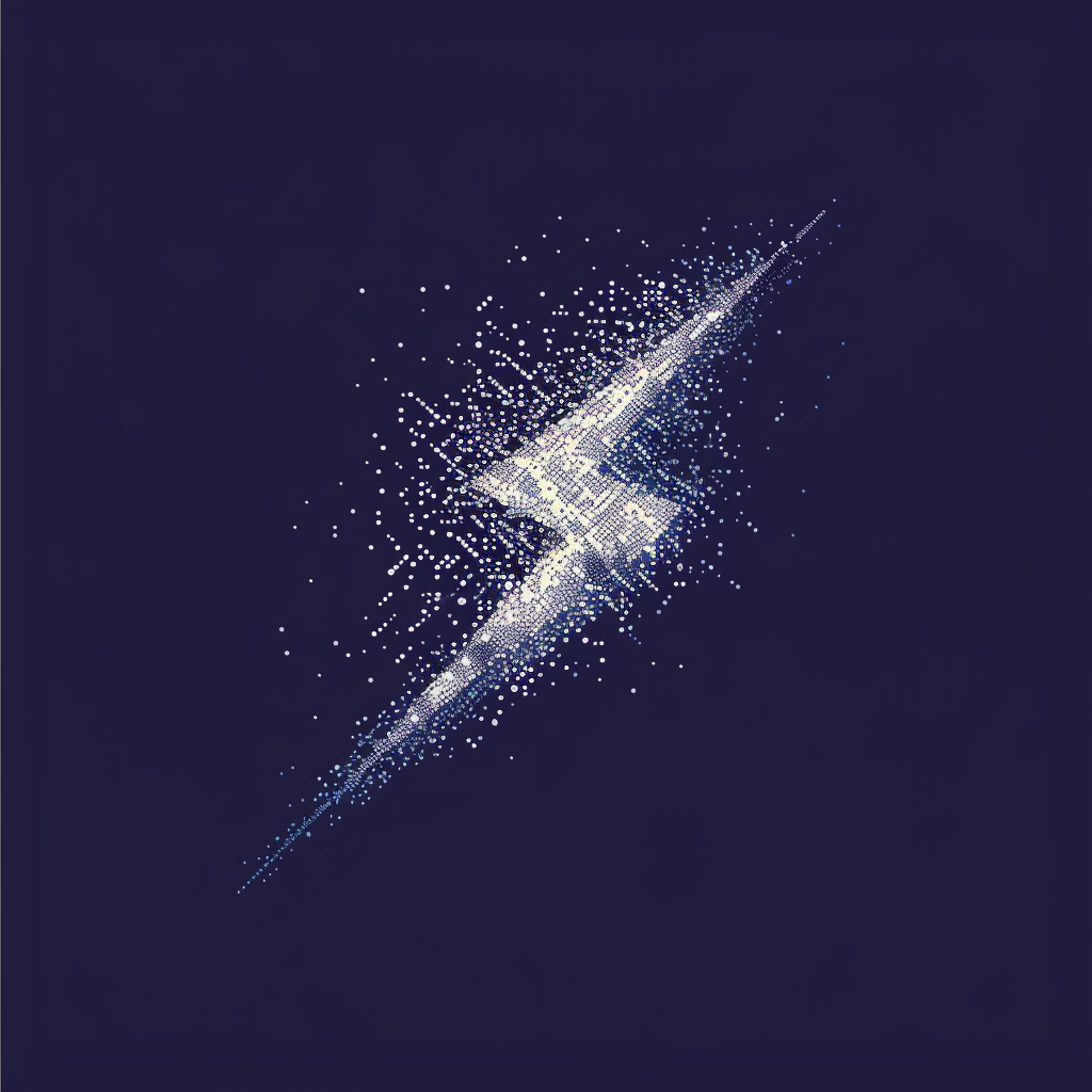 Minimal lightning pointillism icon