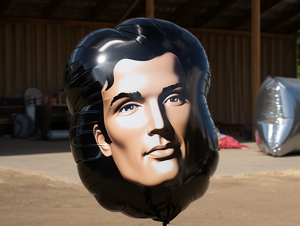 Inflatable Elvis Presley head balloon