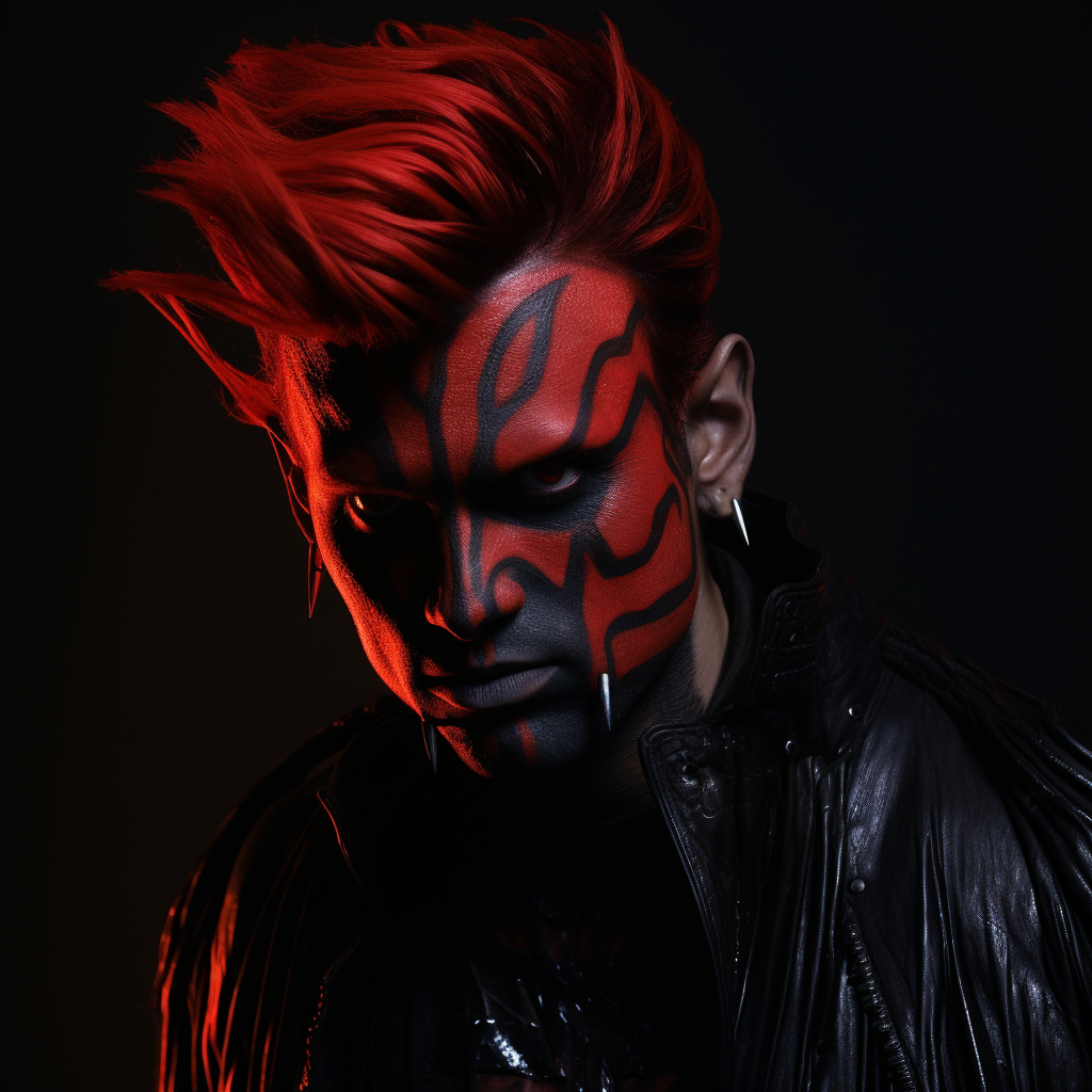 Emo Darth Maul with unique hairstyle