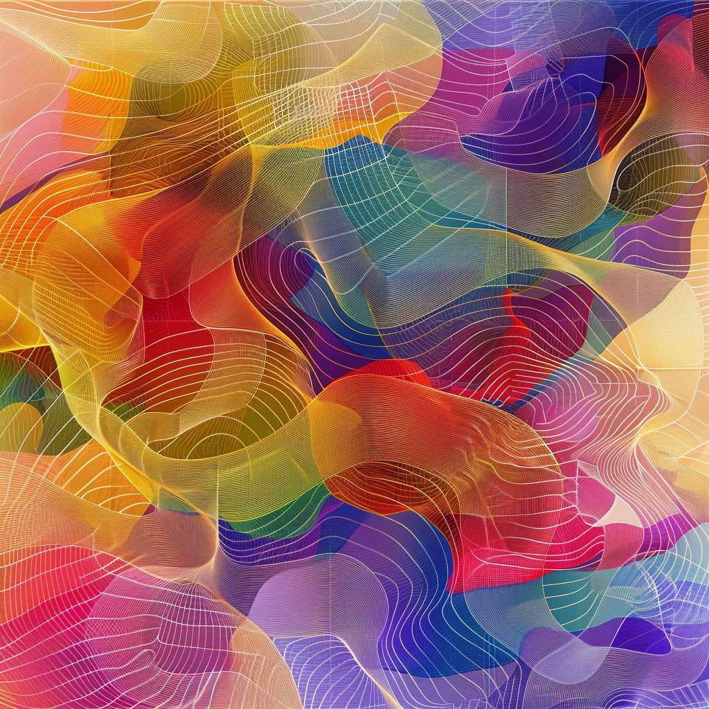 Abstract Emotions Map Bright Colors