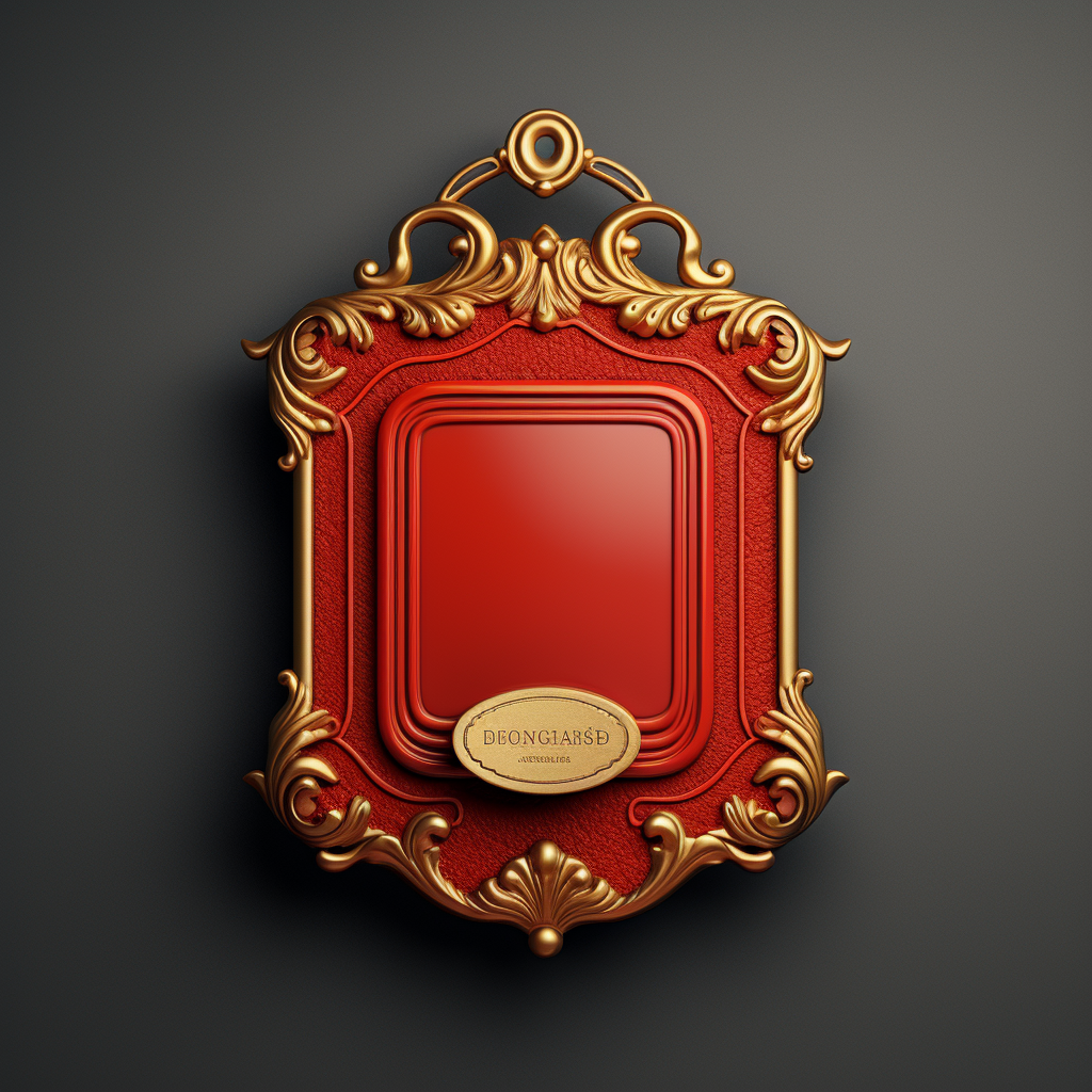 Empty badge template with placeholder