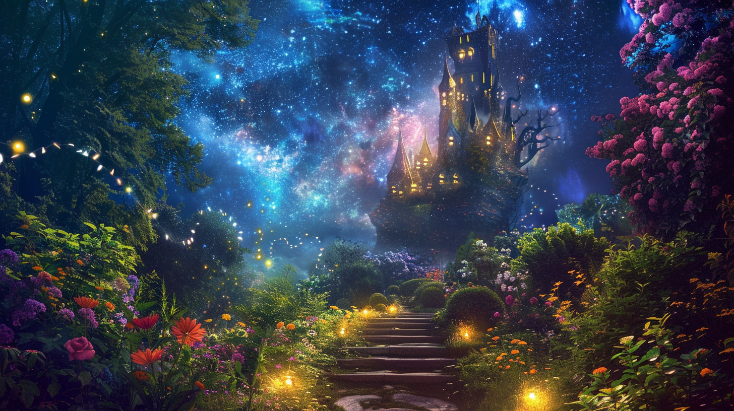 Magical enchanted forest pathway image