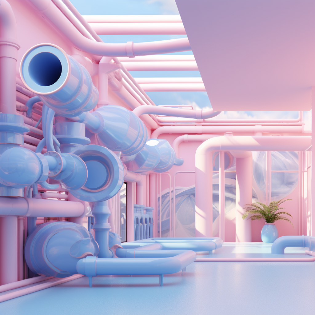 Energy efficiency in pink and blue