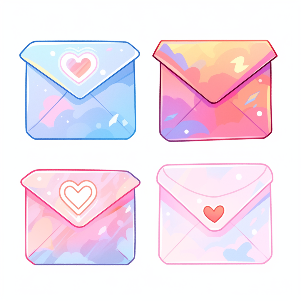 Colorful stickers from the Envelope Shop