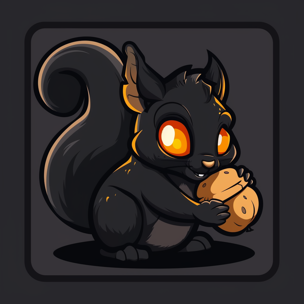 Dark Mysterious Evil Squirrel Acorn