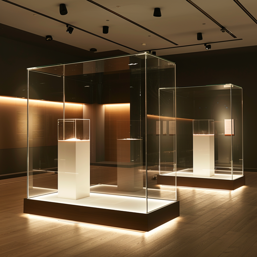 Exhibition Display Boxes with Lighting