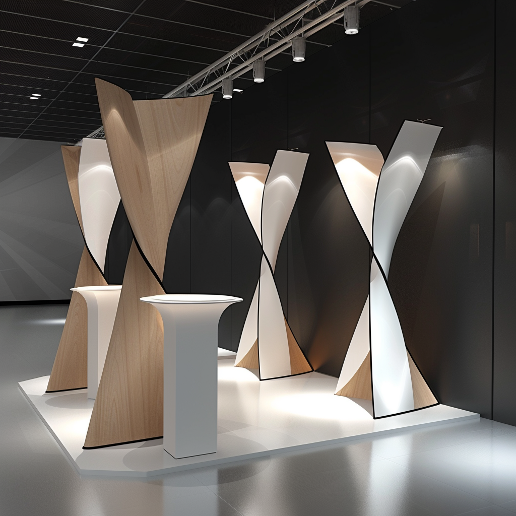 Exhibition Fold Up Stands Creative Minimal Modern