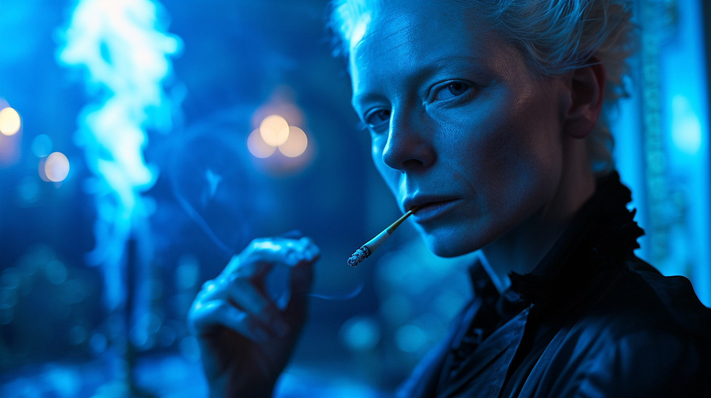 Tilda Swinton as intense detective