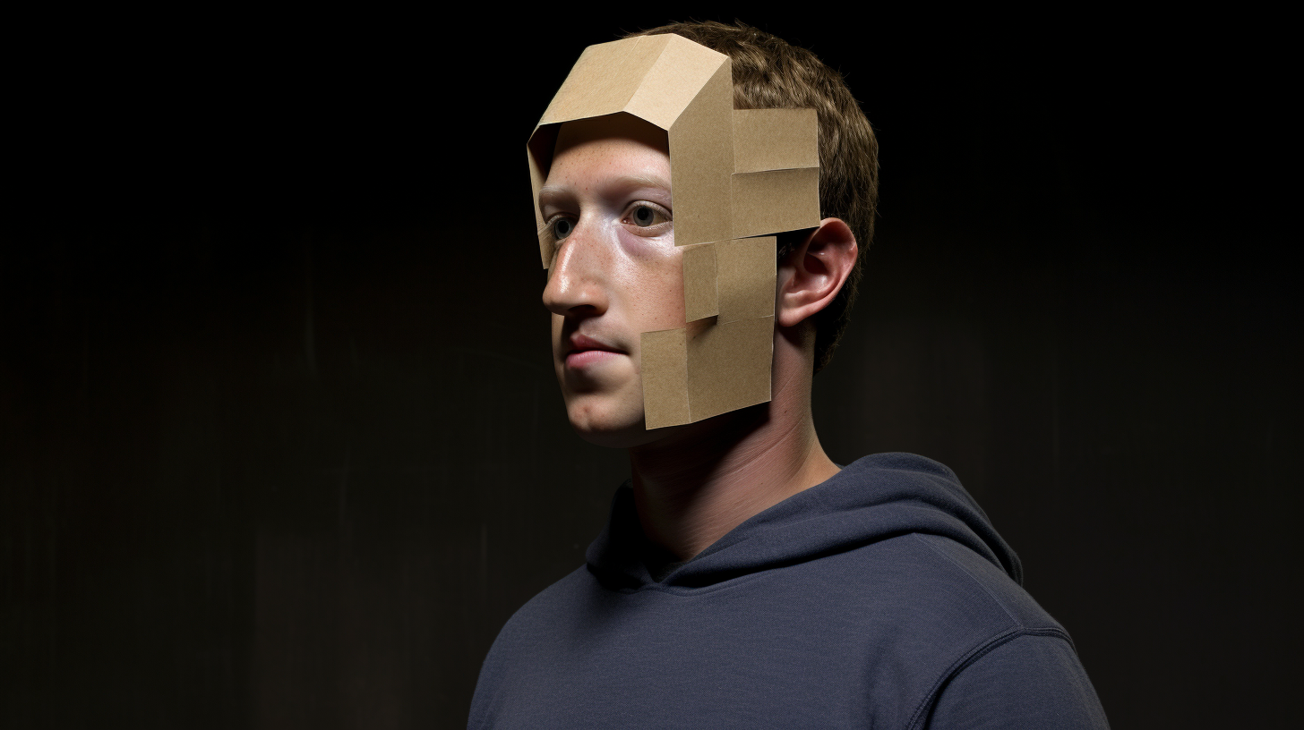 Suspicious person in Mark Zuckerberg mask