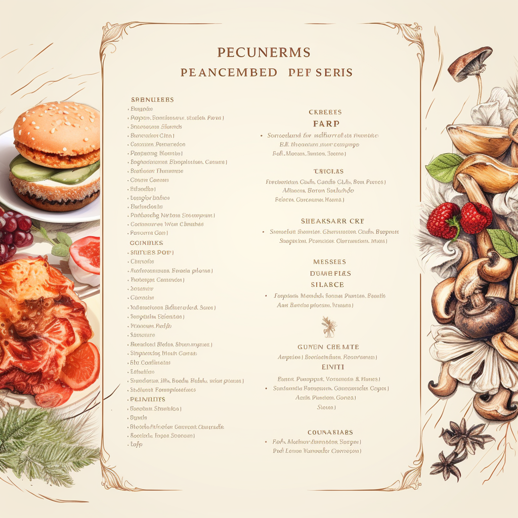 Mouthwatering Fall-themed Menu Card