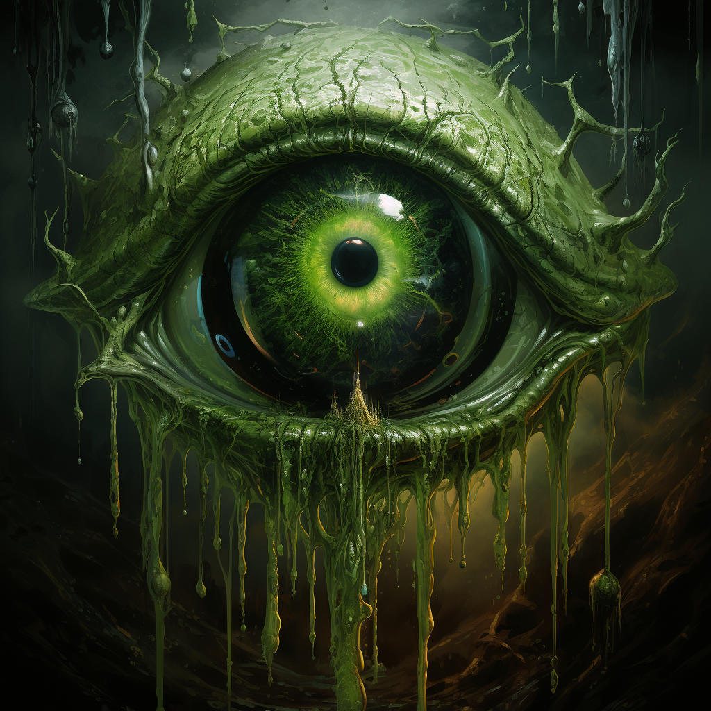 Eyeball made from slime in fantasy artwork