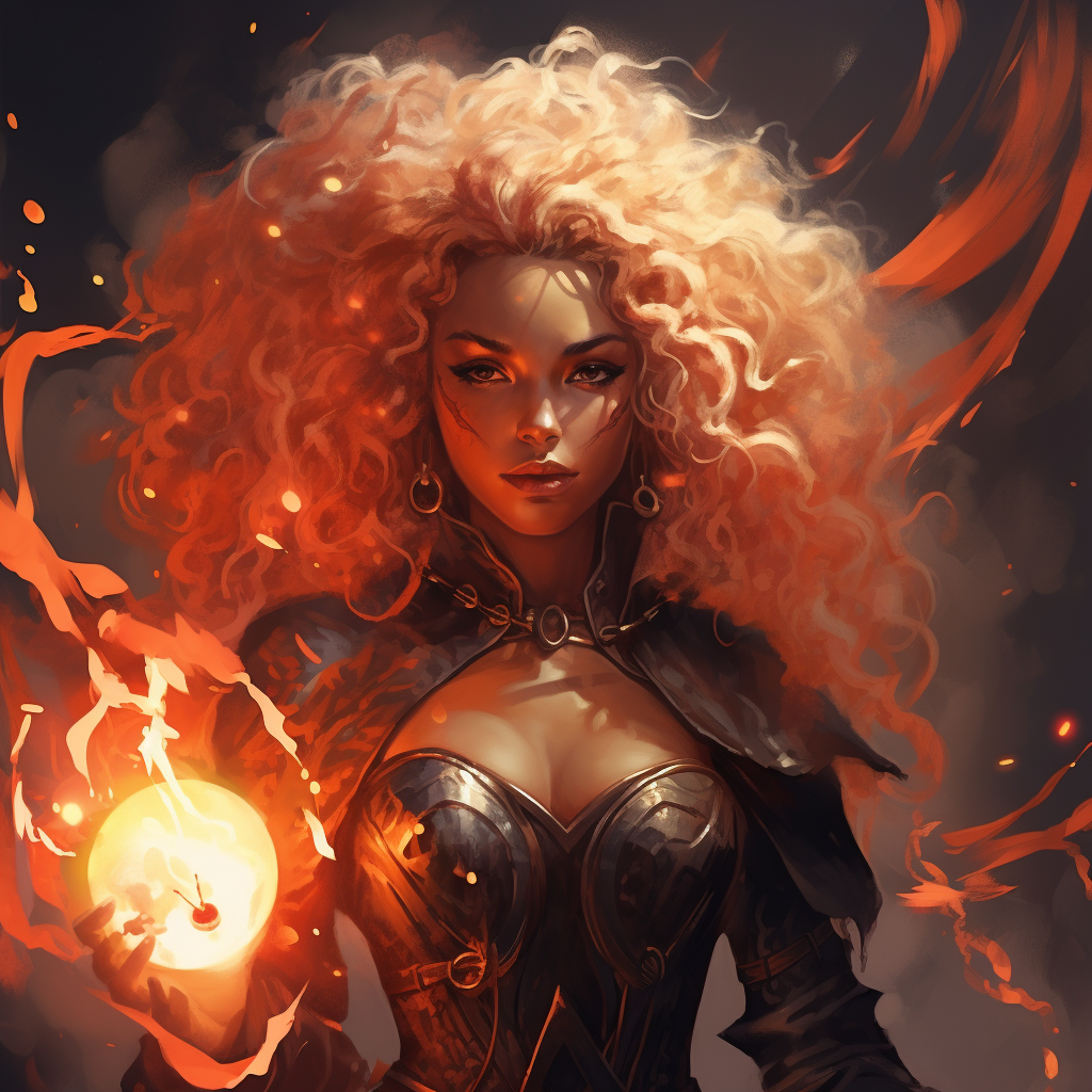 Image of a Mage Fire Genasi